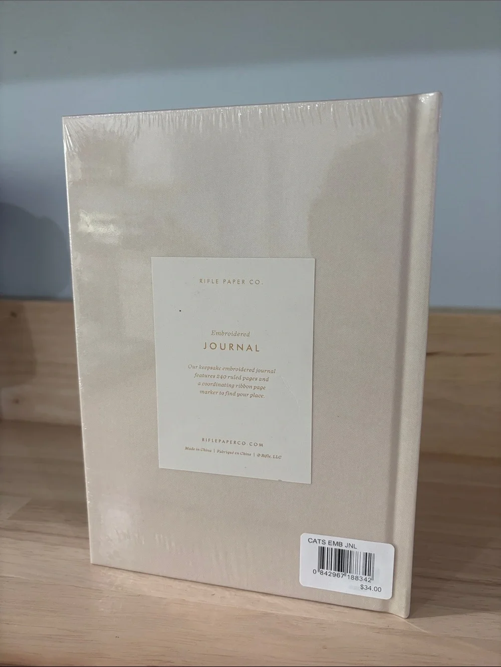 Rifle Paper Co. Embroidered Cat Journal